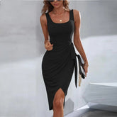 Irregular Strappy Vest Dress